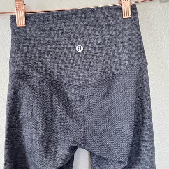 Lululemon Align SHR Nulu Gray High Rise Crop Leggings 2 $98 - Picture 6 of 10